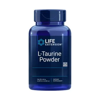 Life Extension L-Taurine Powder Doplněk stravy pro kardiovaskulární zdraví 300 g, prášek, EXP. 07/2025