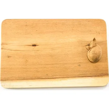 Kuchyňské prkénko Mitra Bali Prkénko na sýr se spící kočkou z Bali, hranaté, 24 cm