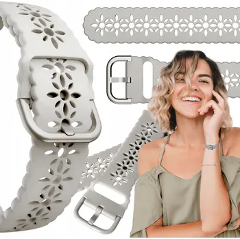 Chytré hodinky Řemínek pro Garett Kids Essa 4G chytré hodinky krémový řemínek 18mm s teleskopy