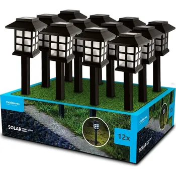 Stojací lampa svít.solar.ML-GS005 LED zápich 38cm Lucerna černá