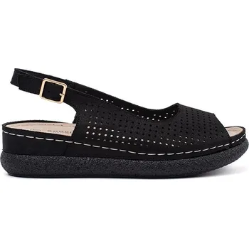 Dámské sandále Goodin Komfortní sandály černé dámské bez podpatku 38