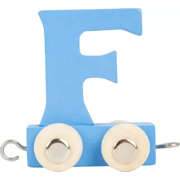 Vláček a vláčkodráha small foot Dřevěný vláček barevná abeceda písmeno F