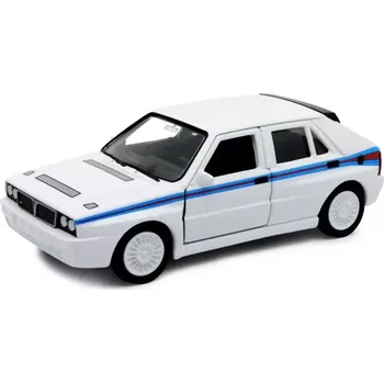 autíčko Welly Lancia Delta HF intergrale Evoluzione Martini 5 1:34 bílá