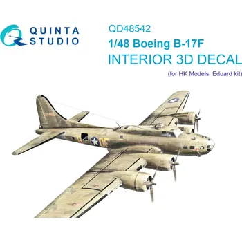 Plastikový model Quinta studio 1/48 Boeing B-17F 3D-Print.&col.Interior (HKM,EDU)