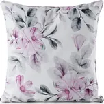 ArtFir Povlak na polštář GARDEN 30A | bílá/růžová 45 x 45 cm