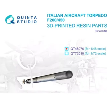 Plastikový model Quinta studio 1/48 Italian WWII aircraft torpedo F200-450