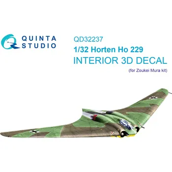 Plastikový model Quinta studio 1/32 Horten Ho 229 3D-Print.&col.Interior (ZOUK.M)