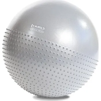 Gymnastický míč Masážní gymnastický míč HMS YB03 65 cm světle šedý