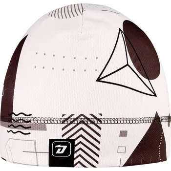 Čepice Funkční čepice Bruno - vzor 193 - bílá - geometrie - čepice na jaro / podzim L 54 - 56