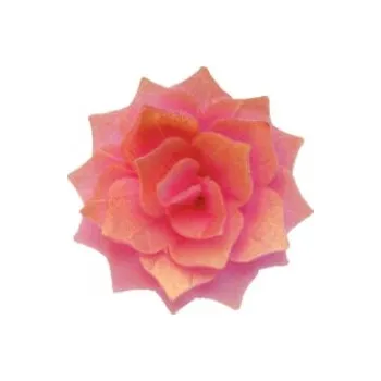 Jedlá dekorace na dort Jedlá dekorace - Květ růžový stínovaný 4,5 cm / jedlý papír