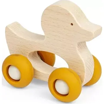 Dřevěná hračka Bigjigs Toys Zvířátko na kolečkách Kačenka