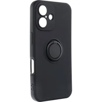 Pouzdro na mobilní telefon Silicone RING Case pouzdro 3v1 pro Apple iPhone 16 (6,1") černé