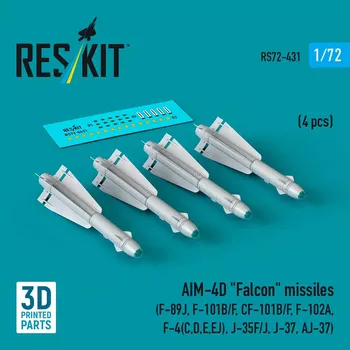 Plastikový model Reskit 1/72 AIM-4D 'Falcon' missiles (4 pcs.)
