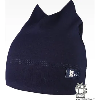 Čepice Bavlněná kojenecká čepice Čertík - vzor 08 - tmavě modrá 46 - 48