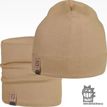 Čepice Set bavlněné čepice a nákrčníku Alan - vzor 19 - cappuccino 52 - 54