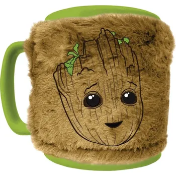 Keramický hrnek s chlupatým odnímatelným obalem Marvel|Guardians Of The Galaxy|Strážci galaxie: Groot (objem 440 ml)