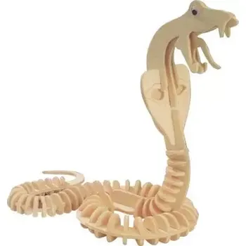 3D puzzle Woodcraft construction kit Woodcraft Dřevěné 3D puzzle Had