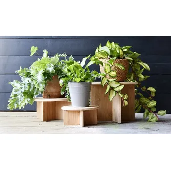 Stojan na květiny Stojan pod květináč BAMBOO, bambus, pr.25x19,5cm, přírodní, dárkové balení|Esschert Design