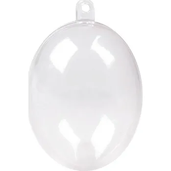 Stoklasa Plastové vejce dvoudílné 4,5 x 6 cm čiré 2 ks