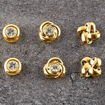 3Pagen 3 páry magnetických náušnic Každá průměr 1-1,5 cm