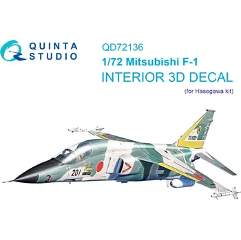 Plastikový model Quinta studio 1/72 Mitsubishi F-1 3D-Print.&col.Interior (HAS)