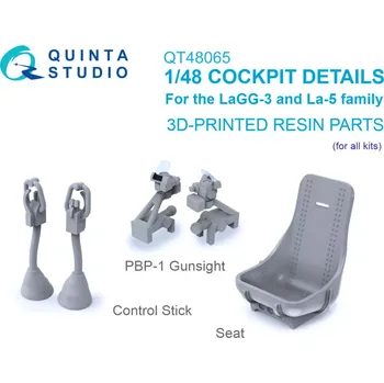 Plastikový model Quinta studio 1/48 LaGG-3 and La-5 family - Cockpit Set