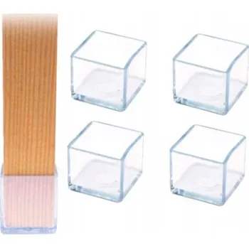 Podložka pod nábytek NÁSTAVCE OCHRANNÉ KRYTKY NA NOHY NÁBYTKU 4KS 25x25mm ČTVERCOVÉ