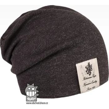 Čepice Bavlněná čepice Pastels DOUBLE - vzor 40 - černá melír 46 - 48