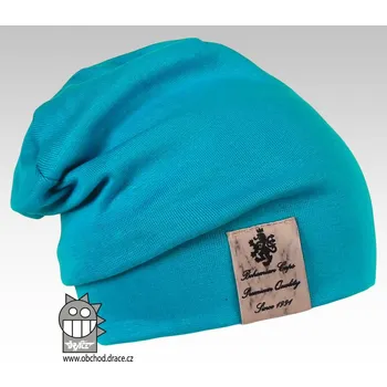 Čepice Bavlněná čepice Pastels DOUBLE - vzor 09 - tyrkysová 52 - 54