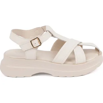 Dámské sandále Goodin Klasické dámské světle béžové sandály na platformě 39