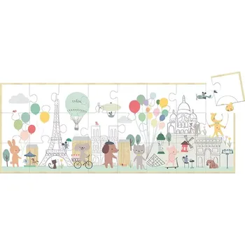 Puzzle Vilac Panoramatické dřevěné puzzle Paříž - Sarah Betz