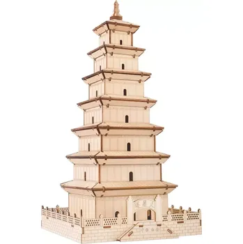 3D puzzle Woodcraft construction kit Woodcraft Dřevěné 3D puzzle Velká pagoda divoké husy