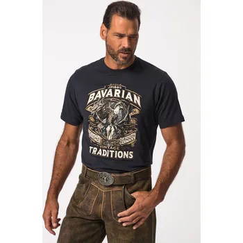 Pánské tričko JP1880, Plus size Tričko JP1880, krátké rukávy, tradiční potisk, kulatý výstřih, do 8XL pro plnoštíhlé nadměrná velikost, 826649130-1455, modrý, 6XL, Plus size oblečení, Oblečení pro vysoké muže, Nadměrné velikosti, Oblečení pro plnoštíhlé.