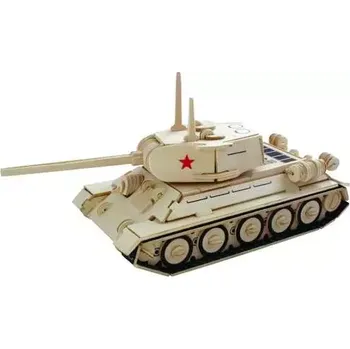 3D puzzle Woodcraft construction kit Woodcraft Dřevěné 3D puzzle tank T-34 P