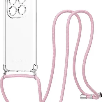 Pouzdro na mobilní telefon AlzaGuard Luxe Lanyard Case pro Xiaomi Redmi Note 14 Pro 4G růžový