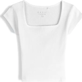 Dámské oblečení GATE Základní žebrované tričko 42 225-0407/10