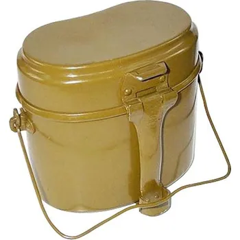 Kempingové nádobí ARMÁDNÍ ORIGINÁL RUSKO Ešus ledvinka Rusko (jídelní set) khaki 2-dílný originál