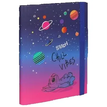 Patio Desky na sešity A5 s širokou gumou - Stitch pastel vzor 1