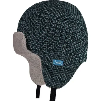 Čepice Beranice Lama - vzor 04 - tyrkysová / šedá 50 - 52