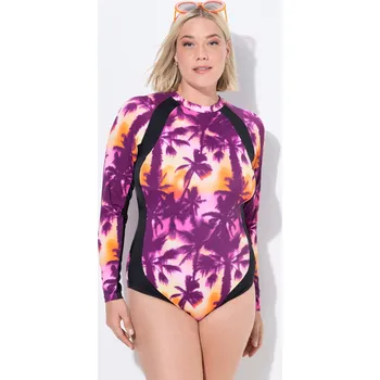 Dámské plavky 70711288 Plavky, dlouhé rukávy, bez měkkých košíčků, zip, recyklovaný materiál, plus size móda, 836853100-1008, Oblečení pro plnoštíhlé