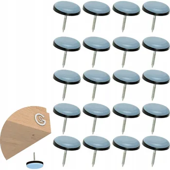 Podložka pod nábytek 20x Teflonové podložky pod nábytek s hřebíčkem fi 25mm