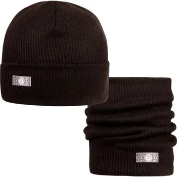 Čepice Čepice s nákrčníkem Rayon Rib set - vzor 005 - černá 50 - 52