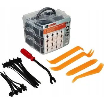 Nářadí pro automobil SADA SPONKY KOLÍKY KLIPY PRO ČALOUNĚNÍ AUTA AUTOMOBILOVÉ 630 KS + NÁŘADÍ