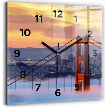 Hodiny Nástěnné hodiny Wallfluent odstíny žluté 30 cm