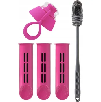 Moto bunda Sada 3x filtrační vložka pro filtry Dafi Soft růžová, víčko + kartáček