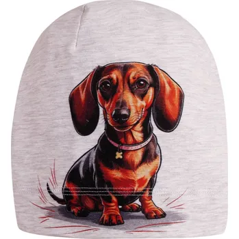 Čepice Bavlněná čepice Polo - vzor 113 - světle šedá - Jezevčík 50 - 52