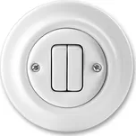 Vypínač střídavý, dvojitý, řazení 6+6 (6+1) ABB Decento 3559K-C52345 bílá