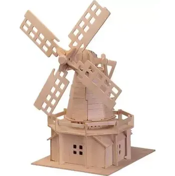 3D puzzle Woodcraft construction kit Woodcraft Dřevěné 3D puzzle Větrný mlýn