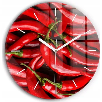 Hodiny Nástěnné hodiny Wallfluente odstíny červené 30 cm