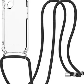 Pouzdro na mobilní telefon AlzaGuard Luxe Lanyard Case pro iPhone 13 Mini černý